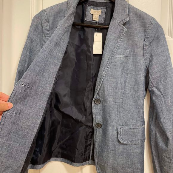 JCREW Keating Boy Blazer Chambray Size 2 - Picture 7 of 11